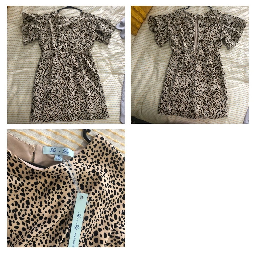She + Sky Leopard Print Mini Dress